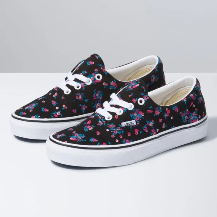 Vans Ditsy Floral Era BlackTrue White MensWomens Classics Shoes