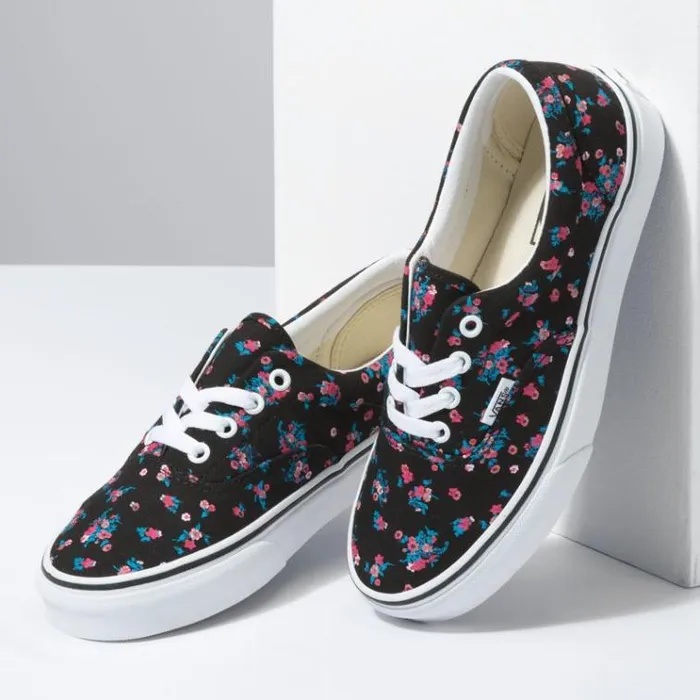 Vans Ditsy Floral Era BlackTrue White MensWomens Classics Shoes Vans Ditsy Floral Era BlackTrue White MensWomens Classics Shoes