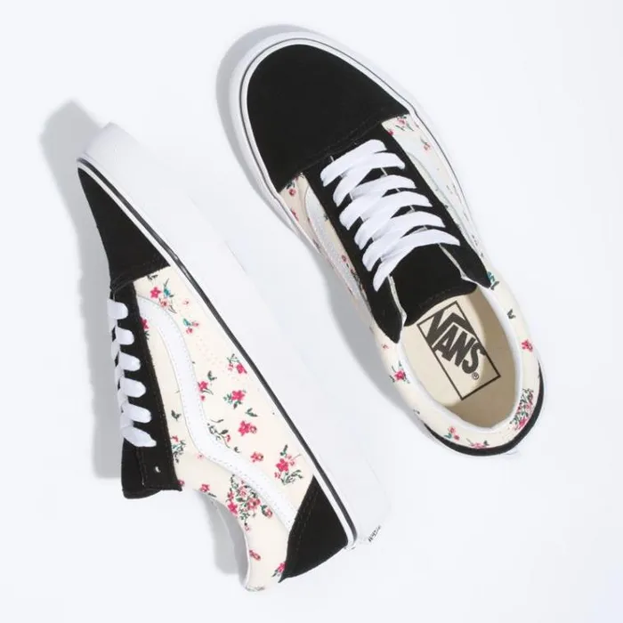 Vans Ditsy Floral Old Skool Classic WhiteTrue White MensWomens Classics Shoes Vans Ditsy Floral Old Skool Classic WhiteTrue White MensWomens Classics Shoes