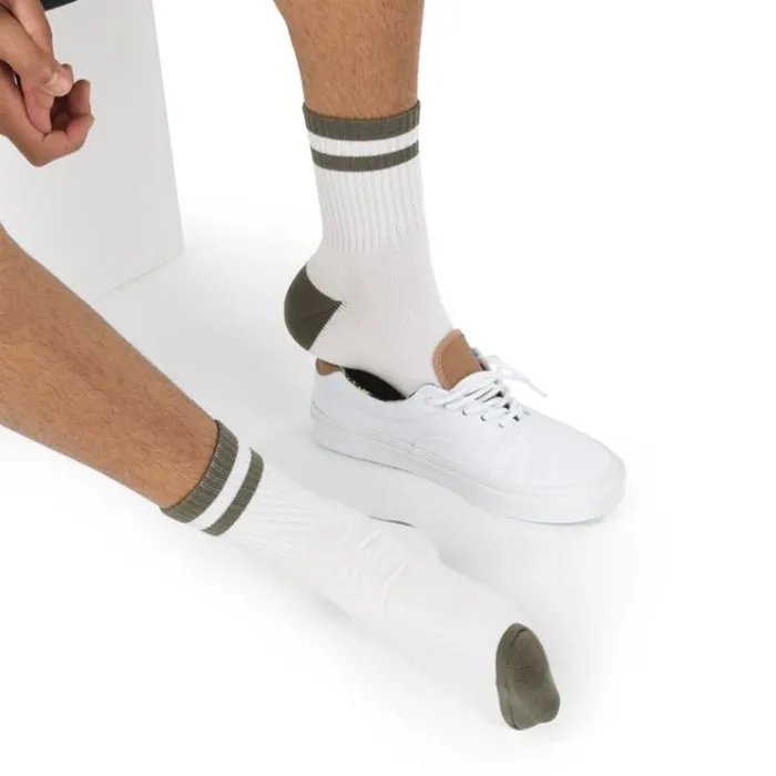 Vans Half Crew Sock Antique White HeatherGrape Leaf Mens Socks