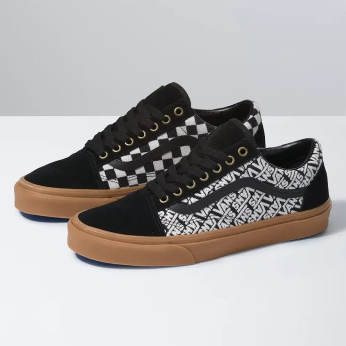 Vans Jacquard Old Skool BlackTurtledove Mens Classics Shoes
