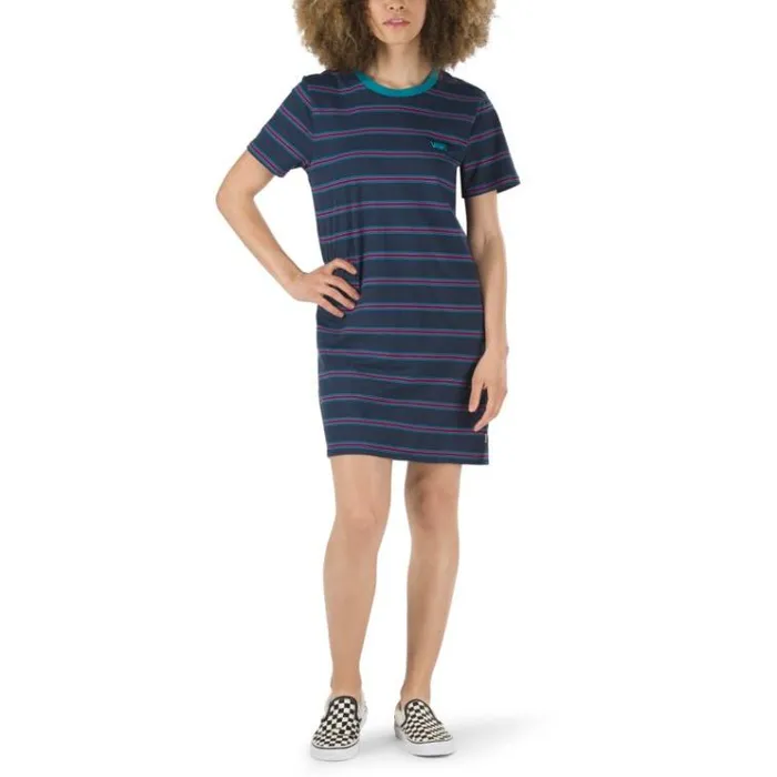 Vans Kaye Stripe Tee Dress Dress Blues Womens Dresses Vans Kaye Stripe Tee Dress Dress Blues Womens Dresses