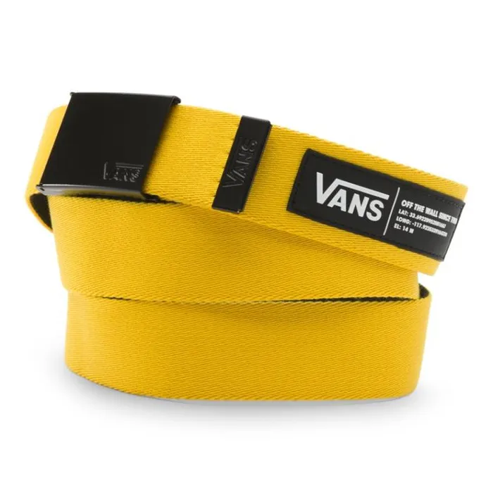 Vans Long Depster Web Belt Lemon Chrome Mens Belts