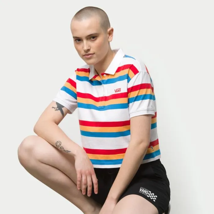 Vans Long Haul Polo Top White Womens Tops Vans Long Haul Polo Top White Womens Tops