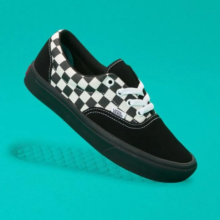 Vans Mixed Media ComfyCush Era Antique WhiteBlack MensWomens Classics Shoes