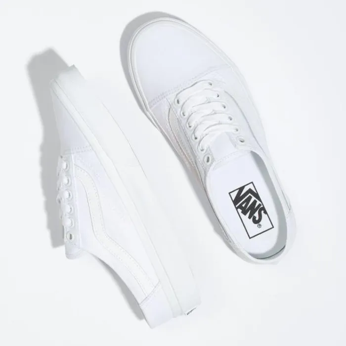 Vans Old Skool Mule WhiteTrue White Womens Classics Shoes Vans Old Skool Mule WhiteTrue White Womens Classics Shoes