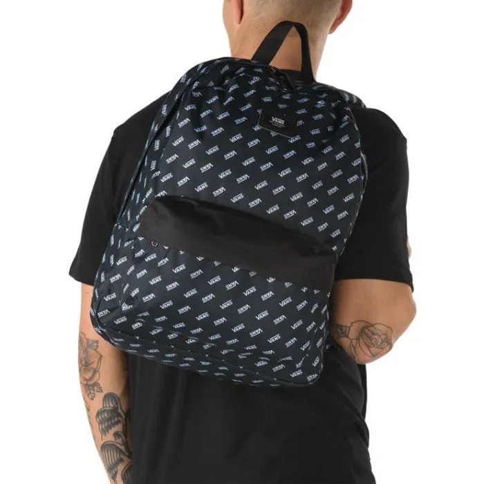 Vans Old Skool Printed Backpack Black Retro Vans MensWomens Backpacks and Bags