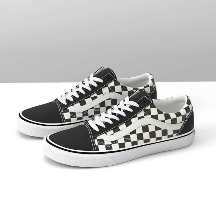 Vans Primary Check Old Skool BlackWhite Mens Classics Shoes