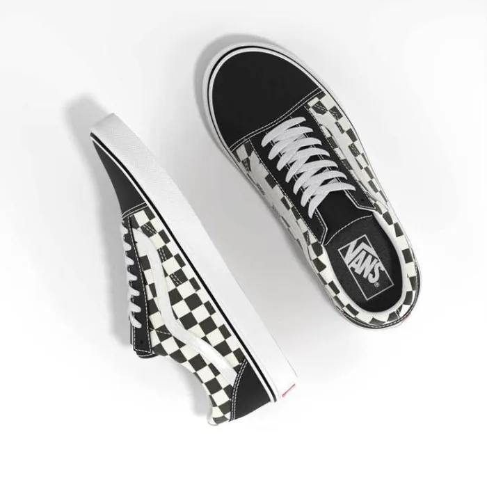 Vans Primary Check Old Skool BlackWhite Mens Classics Shoes Vans Primary Check Old Skool BlackWhite Mens Classics Shoes