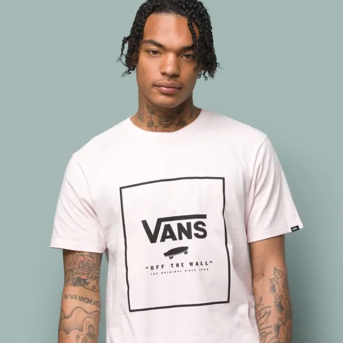 Vans Print Box TShirt Vans Cool PinkBlack Mens TShirts and Tanks