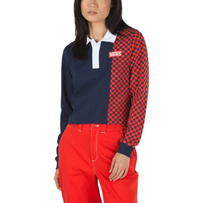 Vans Pro Stitched Polo Top Dress Blues Womens Tops Vans Pro Stitched Polo Top Dress Blues Womens Tops