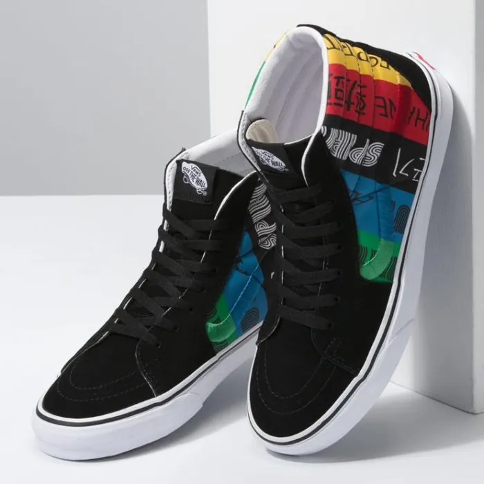 Vans Spirit Sk8Hi MultiTrue White Mens Classics Shoes Vans Spirit Sk8Hi MultiTrue White Mens Classics Shoes