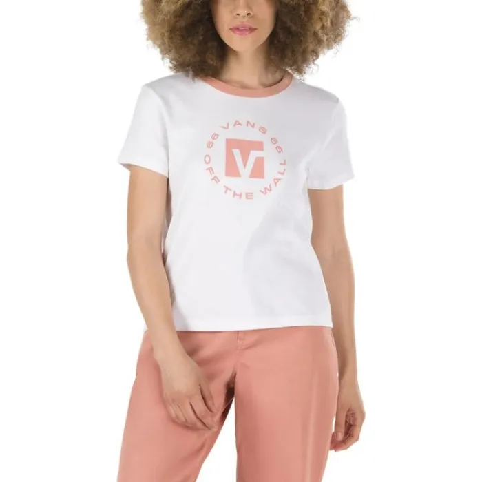 Vans Steevee Jon Baby Tee WhiteRose Dawn Womens TShirts and Tanks