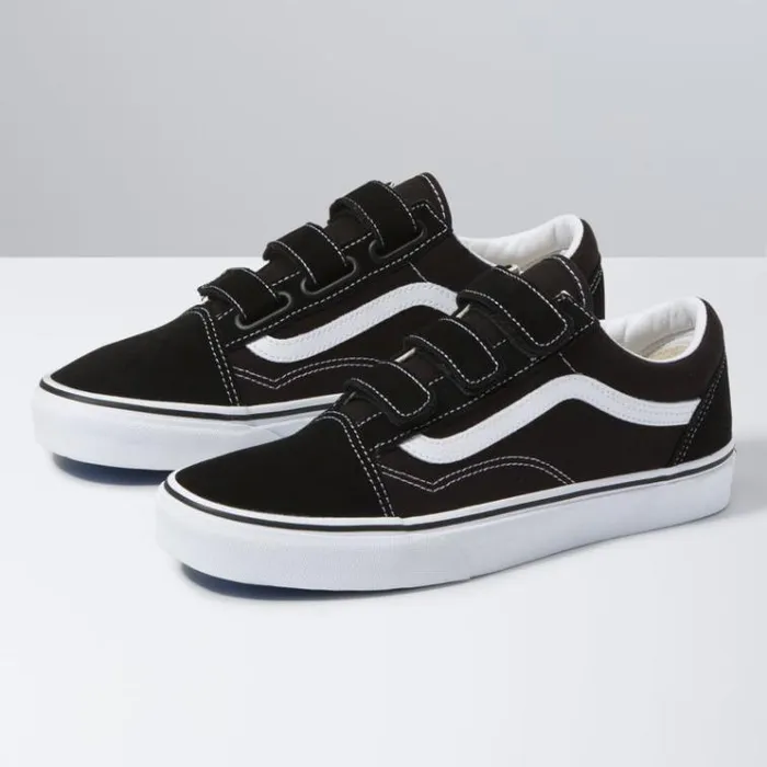 Vans Suede Canvas Old Skool V Blacktrue White Womens Classics Shoes