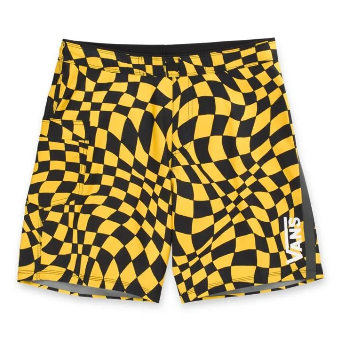 Vans Surf Trunk 19034 25 Lemon Chrome Warp Check Mens Shorts and Boardshorts