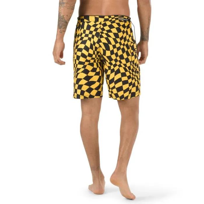 Vans Surf Trunk 19034 25 Lemon Chrome Warp Check Mens Shorts and Boardshorts Vans Surf Trunk 19034 25 Lemon Chrome Warp Check Mens Shorts and Boardshorts