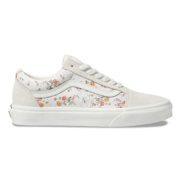 Vans Vintage Old Skool FloralMarshmallow Womens Classics Shoes Vans Vintage Old Skool FloralMarshmallow Womens Classics Shoes