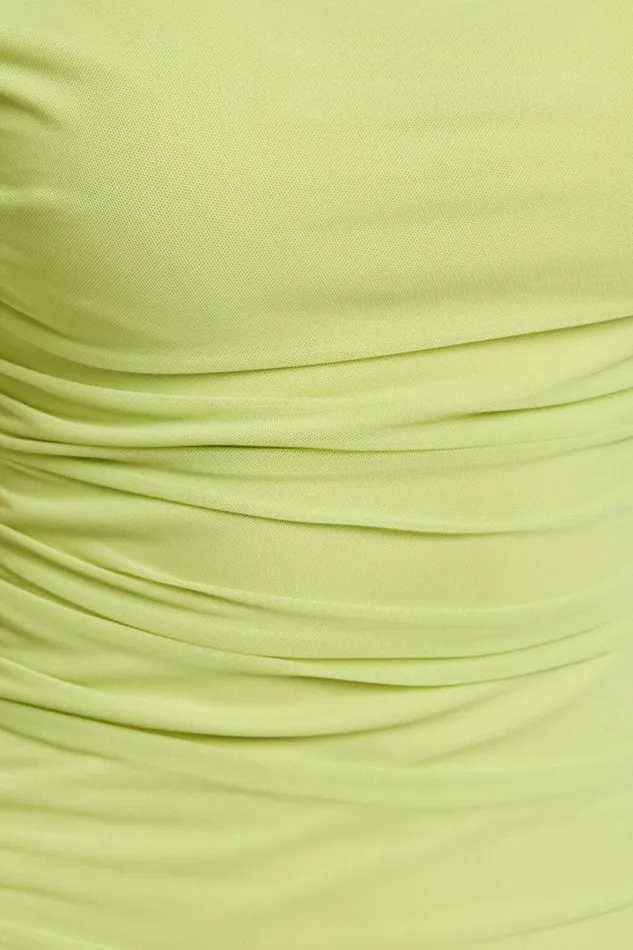 Vicky Midi Dress 8211 Off The Shoulder Slip Dress In Lime Women Showpo Dresses