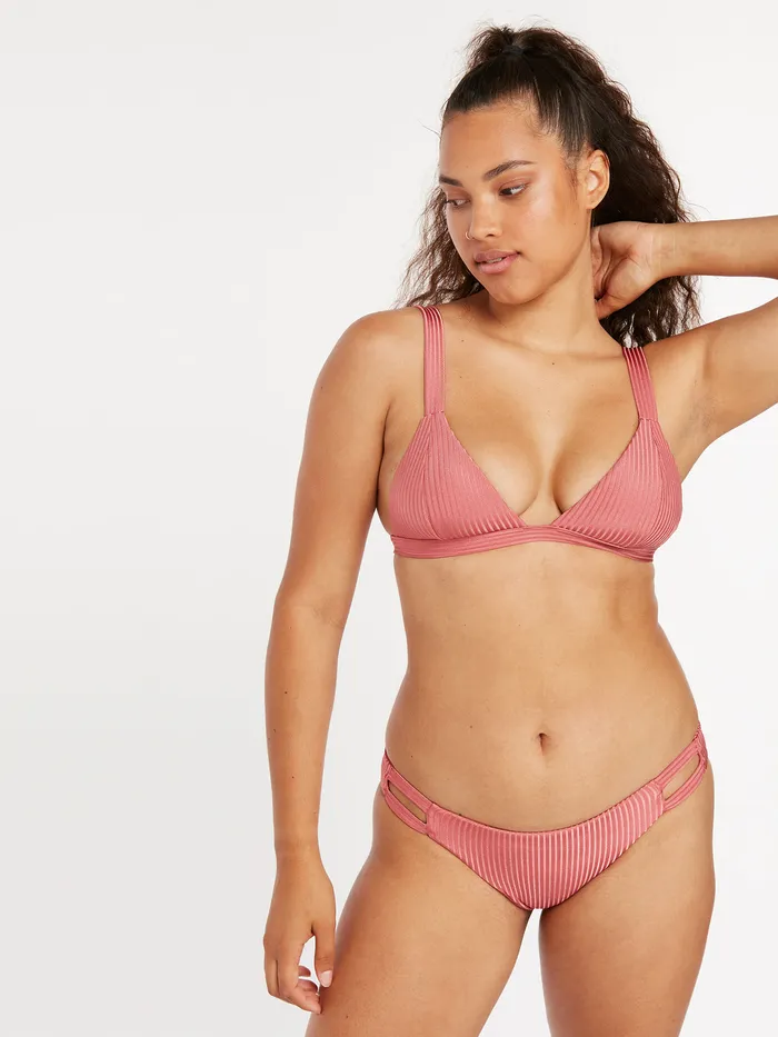 Volcom Bikinis Simply Rib Triangle Bikini Top 8211 Dusty Rose Dusty Rose 8211 Womens