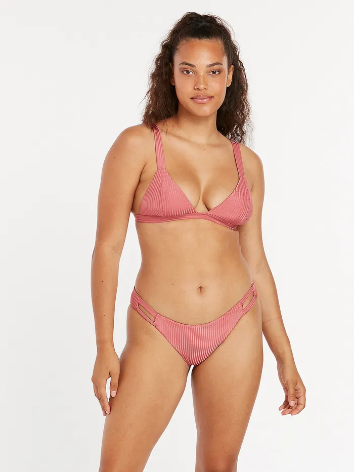 Volcom Bikinis Simply Rib Triangle Bikini Top 8211 Dusty Rose Dusty Rose 8211 Womens
