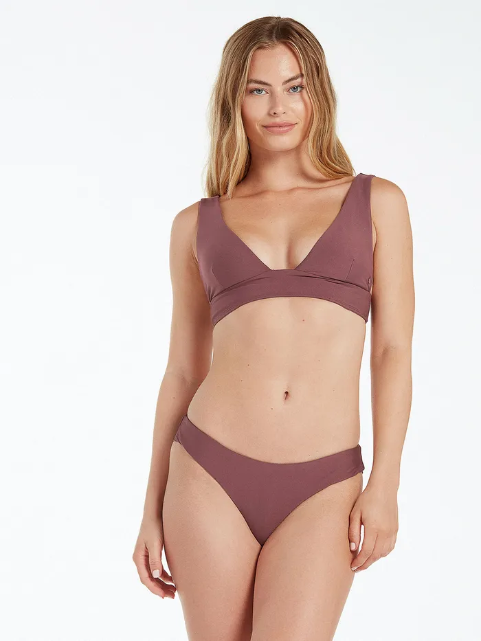 Volcom Bikinis Simply Seamless Cheekini Bikini Bottom 8211 Eggplant Eggplant 8211 Womens