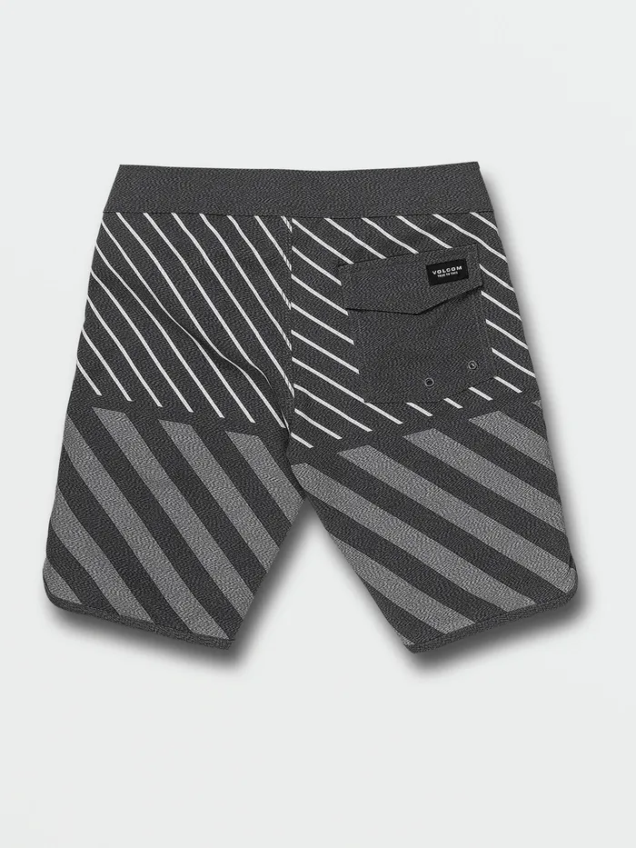 Volcom Boardshorts and Trunks Big Boys Quarta Scallop ModTech Trunks 8211 Black Black 8211 Boys