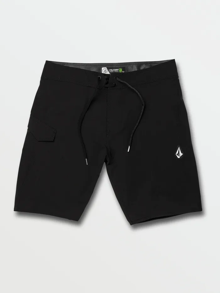 Volcom Boardshorts and Trunks Lido Solid ModTech Trunks 8211 Black Black 8211 Mens