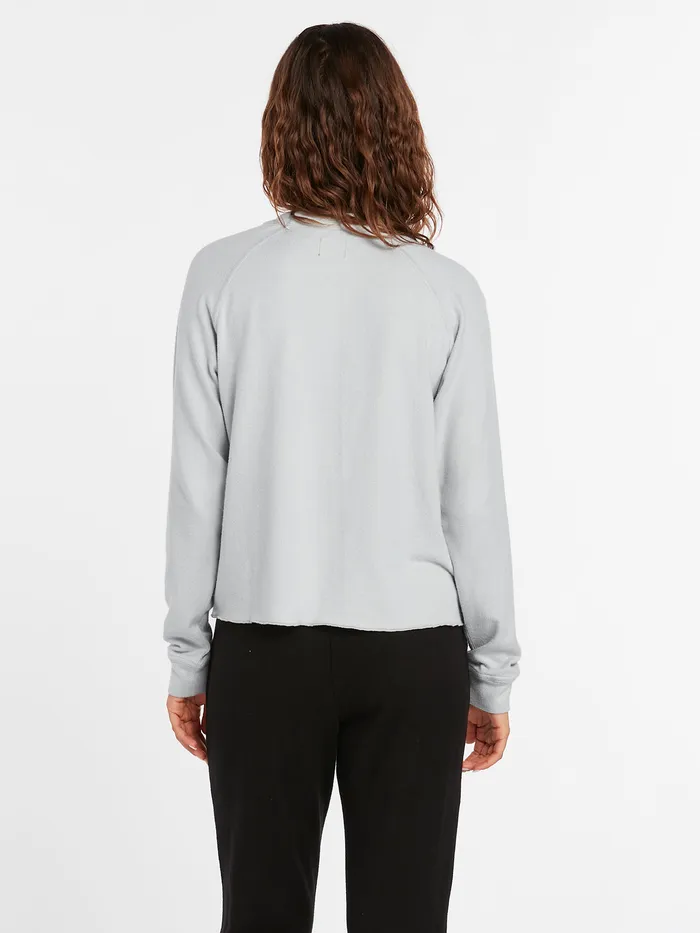 Volcom Hoodies and Sweatshirts Lived In Lounge Crew 8211 Daze Grey Daze Grey 8211 Womens