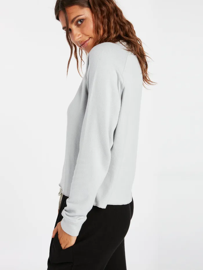 Volcom Hoodies and Sweatshirts Lived In Lounge Crew 8211 Daze Grey Daze Grey 8211 Womens