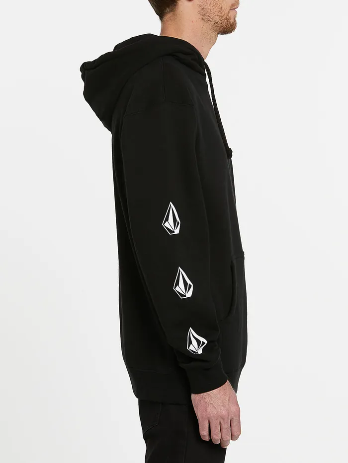 Volcom Hoodies and Sweatshirts Mens USA Deadly Stones Pullover 8211 Black Black 8211 Mens