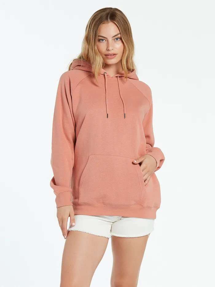 Volcom Hoodies and Sweatshirts Truly Stoked Boyfriend Pullover 8211 Light Mauve Light Mauve 8211 Womens