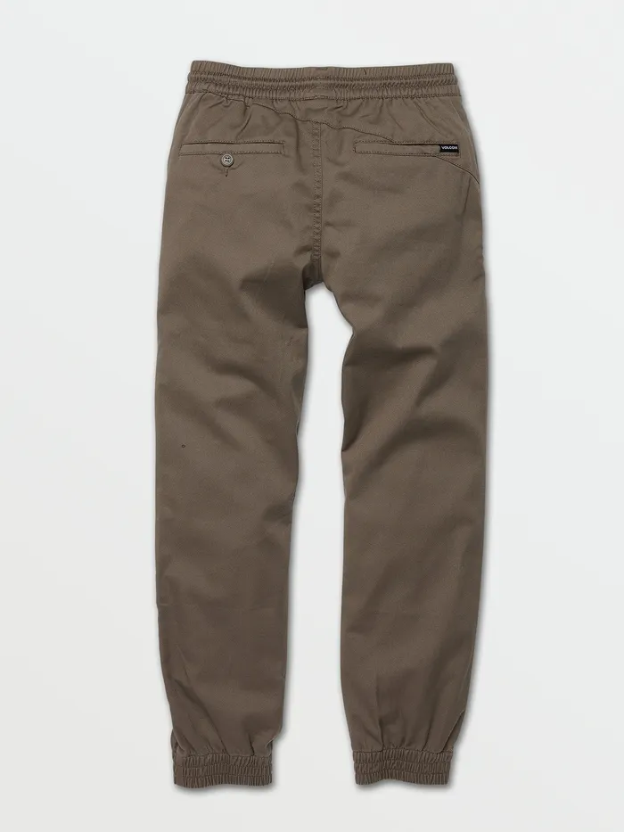 Volcom Pants Big Boys Frickin Slim Jogger Pants 8211 Mushroom Mushroom 8211 Boys