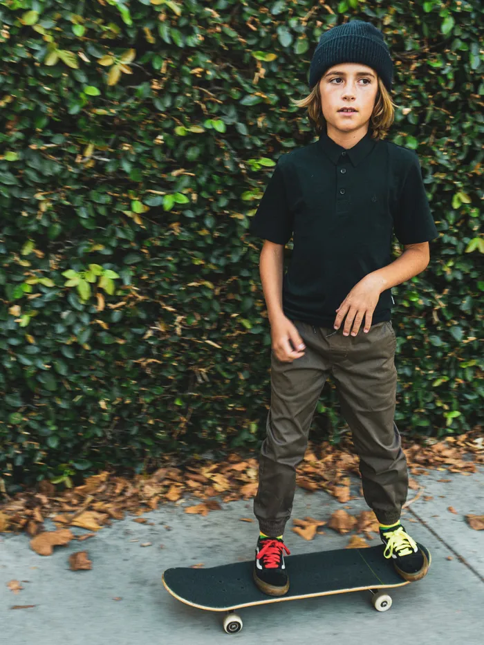 Volcom Pants Big Boys Frickin Slim Jogger Pants 8211 Mushroom Mushroom 8211 Boys