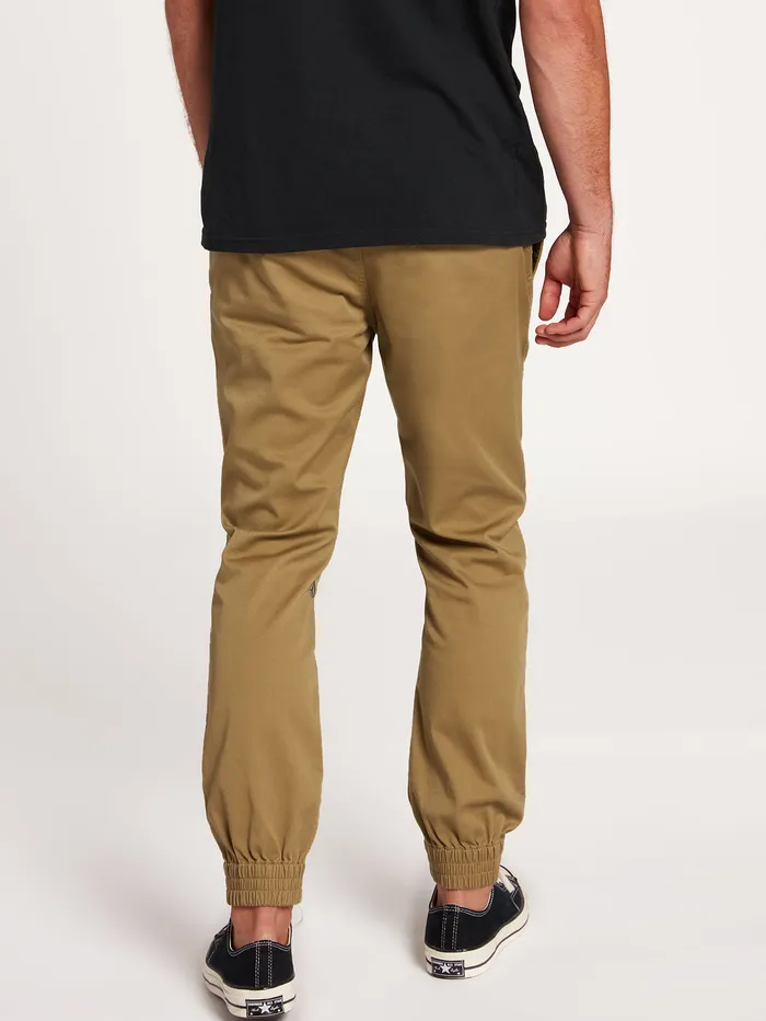 Volcom Pants Frickin Slim Jogger Pants 8211 Dark Khaki Dark Khaki 8211 Mens