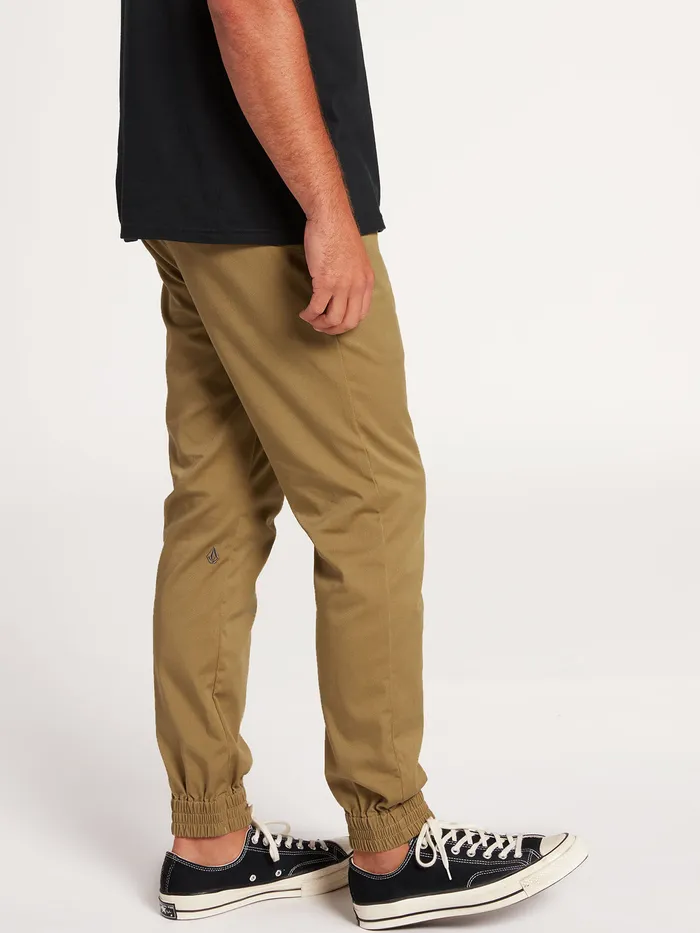 Volcom Pants Frickin Slim Jogger Pants 8211 Dark Khaki Dark Khaki 8211 Mens
