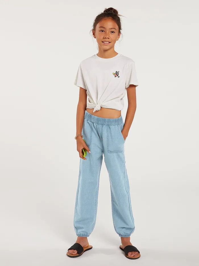 Volcom Pants Girls Sunday Strut Pant 8211 Pale Blue Pale Blue 8211 Girls