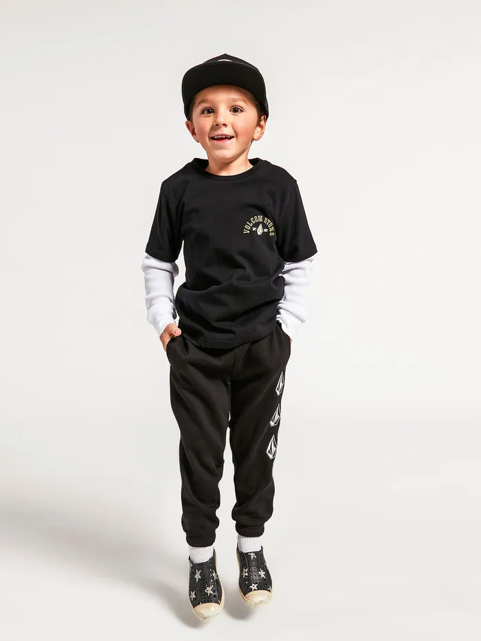 Volcom Pants Little Boys Iconic Stone Fleece Pants 8211 Black Black 8211 Boys