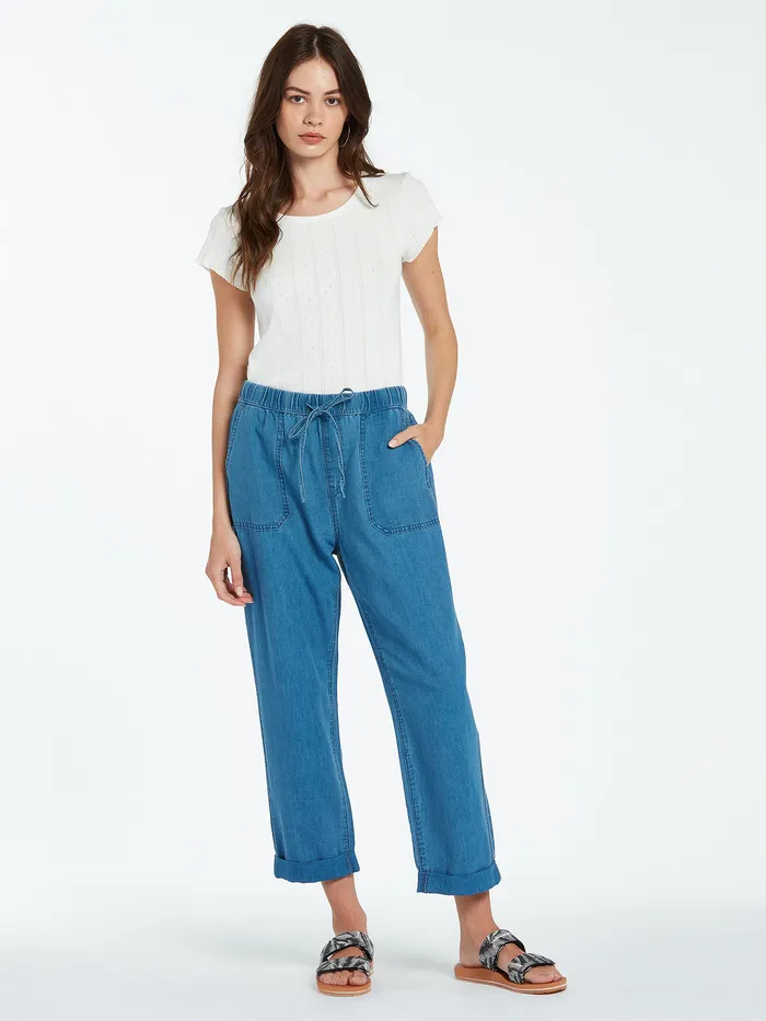 Volcom Pants Sunday Strut Pant 8211 Airforce Blue Airforce Blue 8211 Womens
