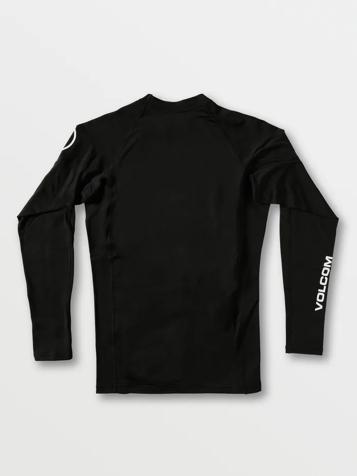 Volcom Rashguards Hotainer Long Sleeve UPF 50 Rashguard 8211 Black Black 8211 Mens