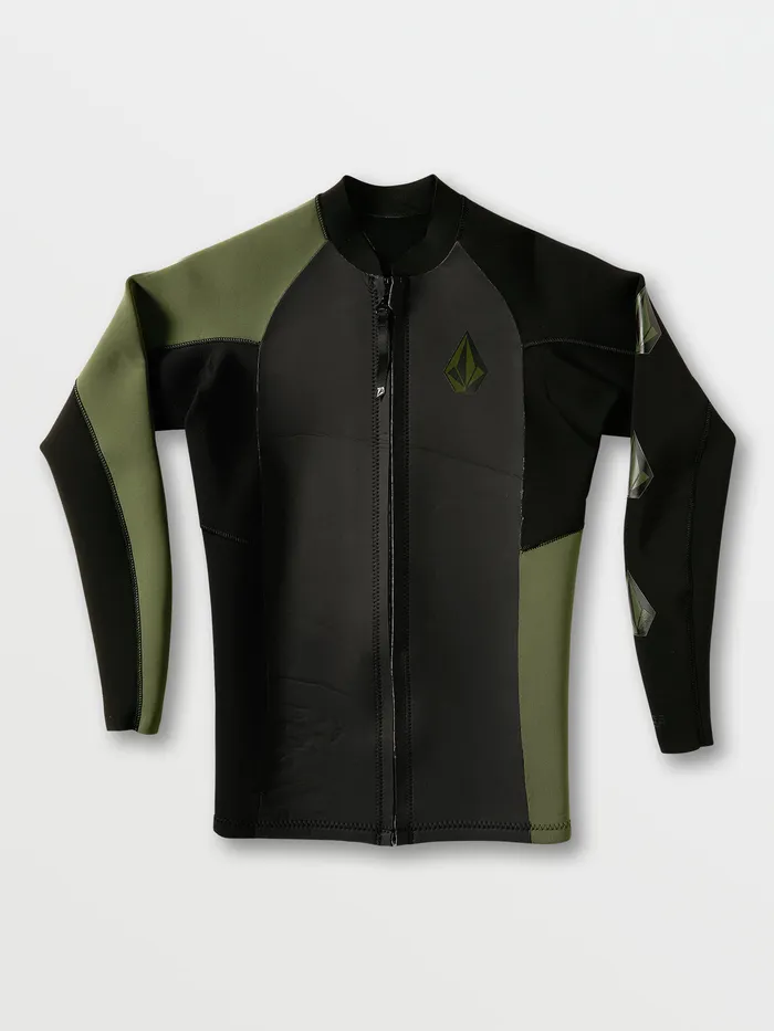 Volcom Rashguards Stone Zip UPF 50 Rashguard Jacket 8211 Black Black 8211 Mens