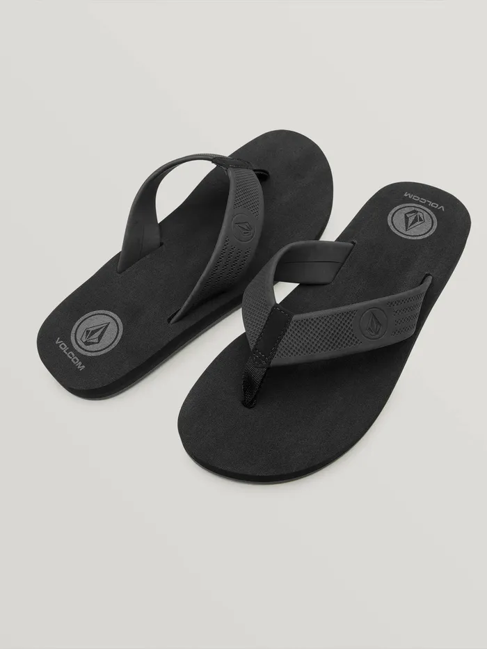 Volcom Sandals Daycation Sandals 8211 Black Destructo Black Destructo 8211 Mens