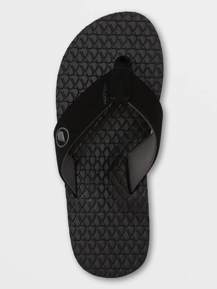 Volcom Sandals Eco Recliner 2 8211 Black Grey Black Grey 8211 Mens