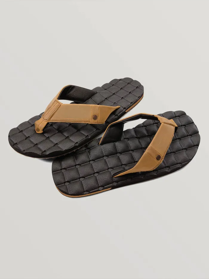 Volcom Sandals Recliner Leather Sandals 8211 Vintage Brown Vintage Brown 8211 Mens