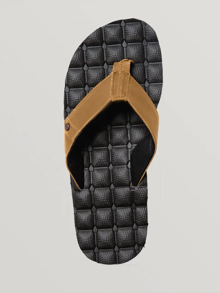 Volcom Sandals Recliner Leather Sandals 8211 Vintage Brown Vintage Brown 8211 Mens