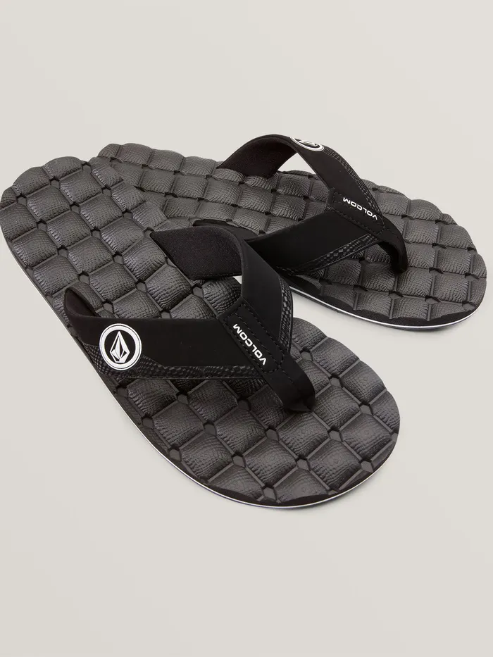 Volcom Sandals Recliner Sandals 8211 Black White Black White 8211 Mens
