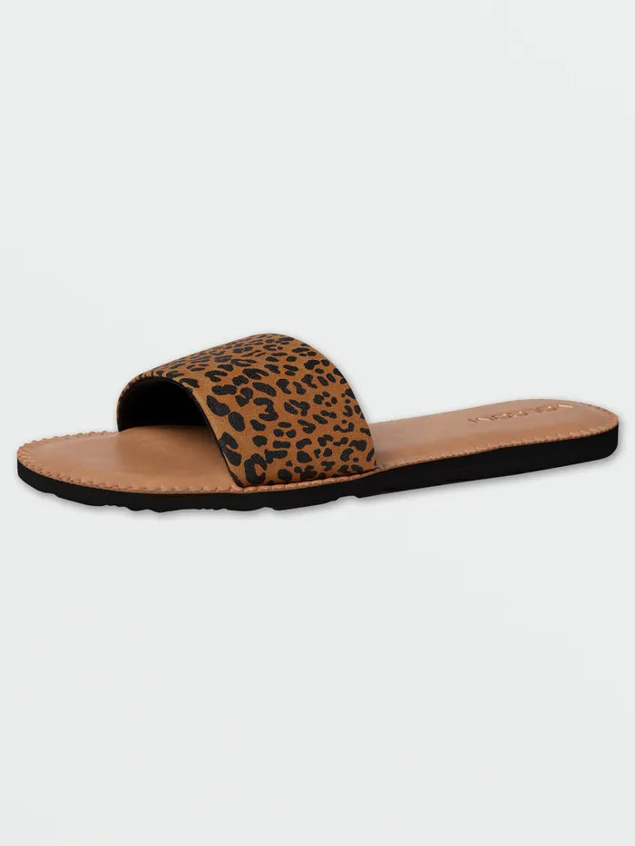 Volcom Sandals Simple Slide Sandal 8211 Cheetah Cheetah 8211 Womens