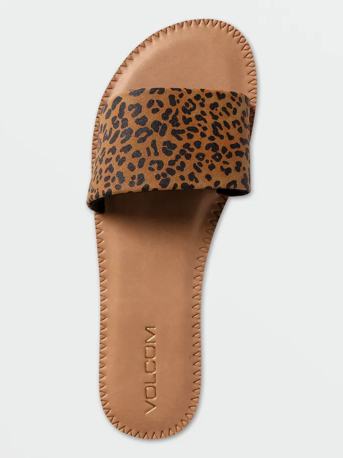 Volcom Sandals Simple Slide Sandal 8211 Cheetah Cheetah 8211 Womens