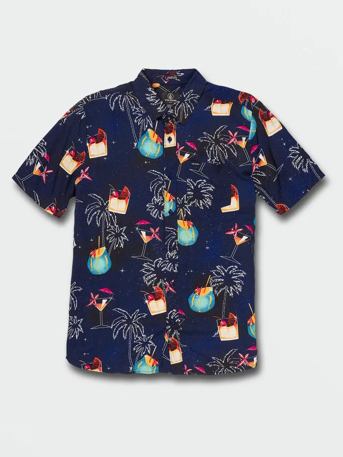 Volcom Shirts and Flannels Cosmic Vacay Short Sleeve 8211 Blueprint Blueprint 8211 Mens