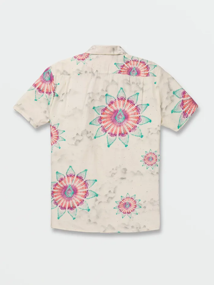 Volcom Shirts and Flannels Star Shields Featured Artist Short Sleeve Shirt 8211 Coconut Coconut 8211 Mens