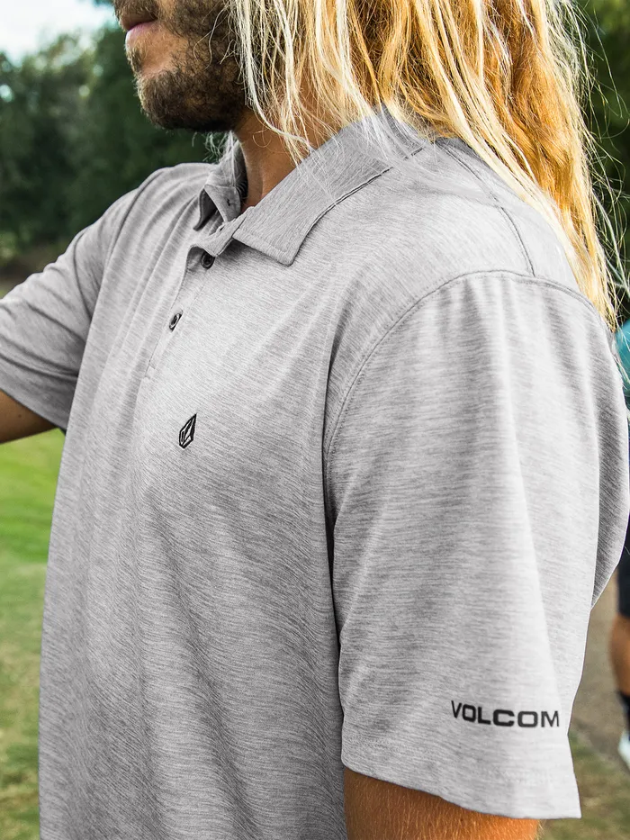 Volcom Shirts and Flannels Wowzer Hazard Performance Polo 8211 Heather Grey Heather Grey 8211 Mens